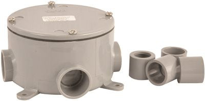 Round Junction Box 1-2" To 3-4" Combo