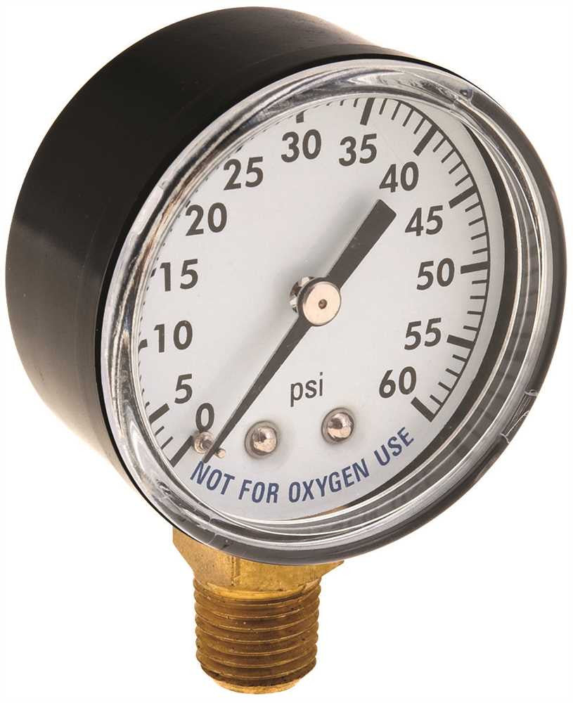 Pressure Gauge 0 To 60 Back Mount