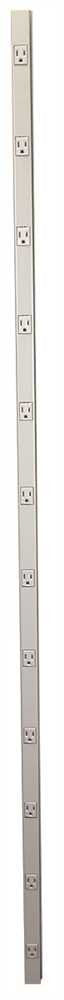 Plugmold Multi Outlet Strip Prewired Steel Gray