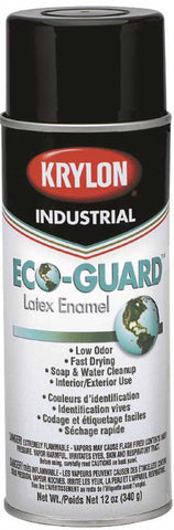 Krylon Eco Guard Latex Spray Paint 12 Oz Gloss Black