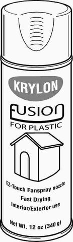 Krylon Fusion For Plastic Spray Paint 12 Oz Gloss White