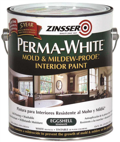 Perma White Mold And Mildew Proof Interior Paint Eggshell