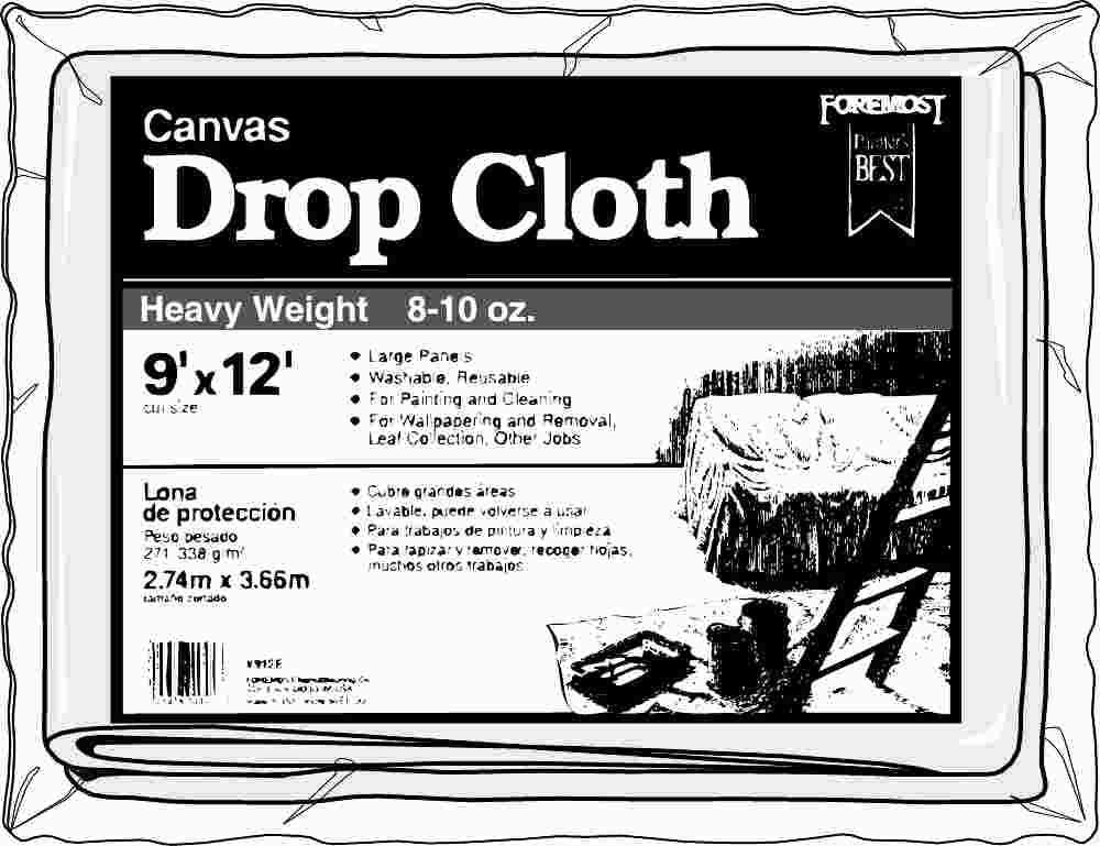 Heavy Weight Canvas Drop Cloth 9 Ft. X 12 Ft.