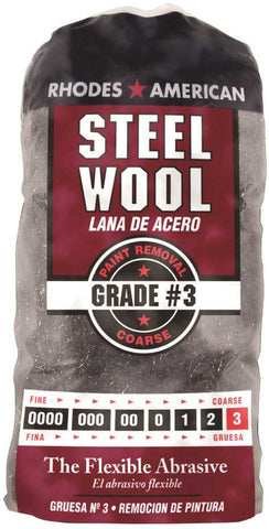 Steel Wool Coarse #3, 12 Per Sleeve