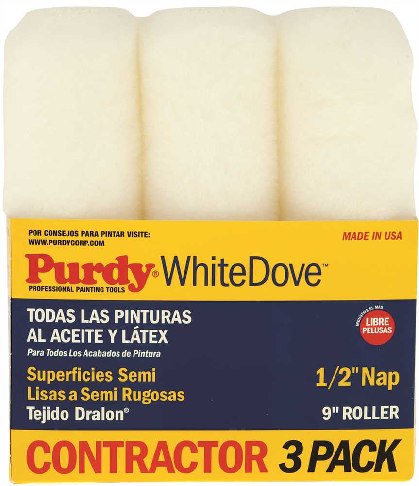 Purdy 3 Pack Roller Covers White Dove 9" X 1-2" Nap