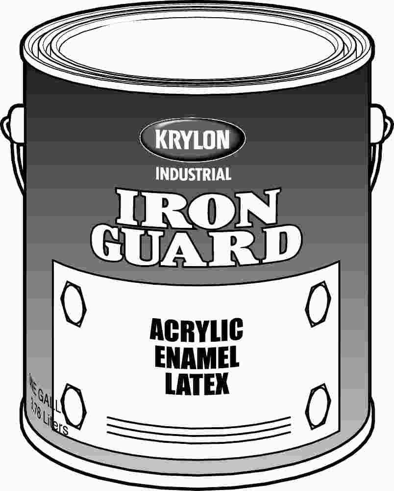 Paint Iron Guard Acrylic Enamel Latex 1 Gal White