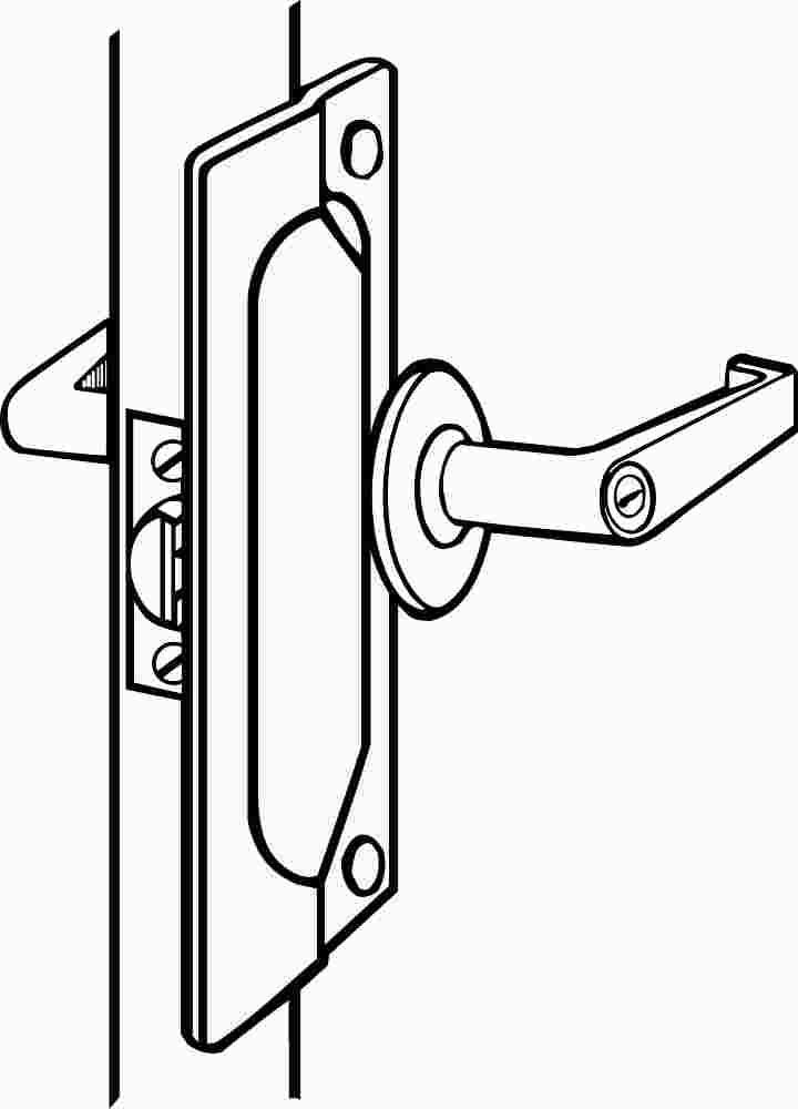 Outswing Door Latch 7" Duro Coated