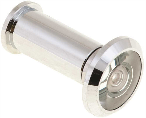 Door Viewer, 200 Degree Chrome, 9-16" Hole, Fits 1-3-8" To 2" Door