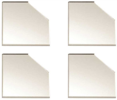 Acrylic Mirror Corner Cover Plate, 4 Plates Per Pack