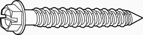 Tapcon Masonry Fasteners Slotted Hex 1-4" Diameter X 1-1-4"