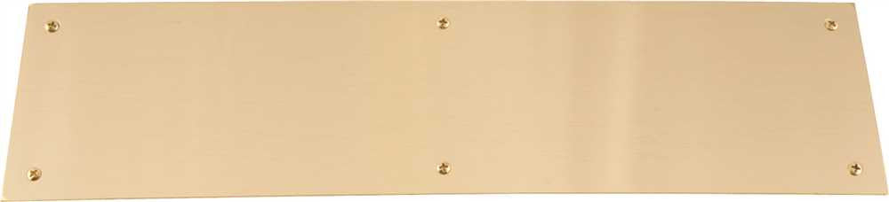 Door Plate Push Polished Brass, 16" X 4"