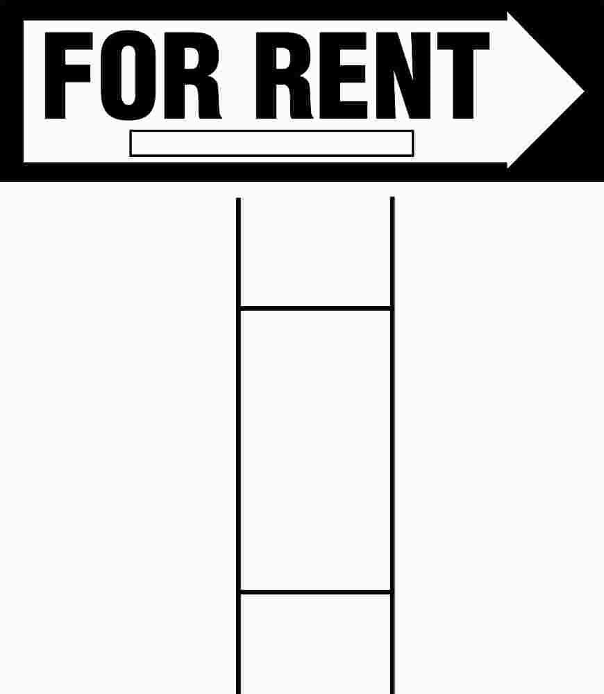 For Rent Corr Plastic Sign