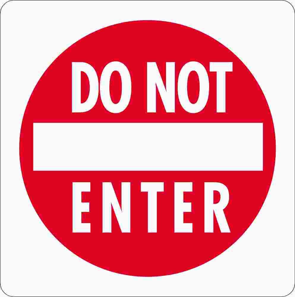 Do Not Enter 12" X 12" Aluminum Street Sign