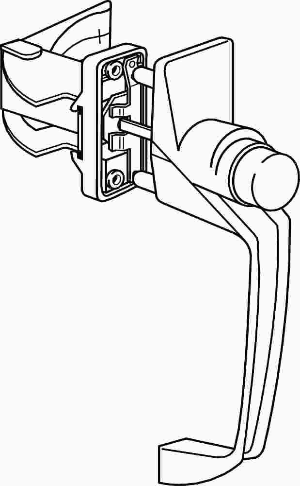 Latch Pushbutton 1-1-2" Hole Aluminum