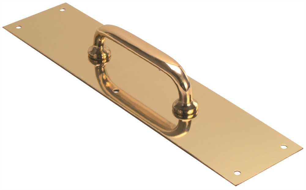 Pull Plate Polished Brass 3-1-2 In. X 15 In.