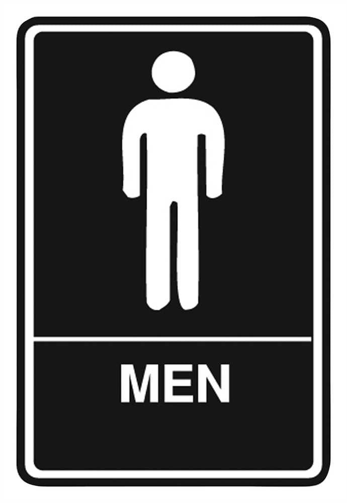 Men's Room Sign, Ada Approved Braille 6" X 9"