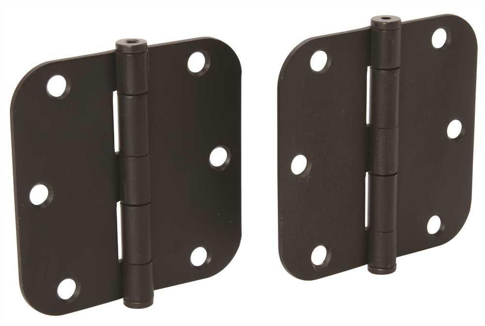 Anvil Mark Butt Hinges, 5-8 In. Radius Corner, 3-1-2 In., Oil Rubbed Bronze, 2 Per Pack