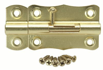 Anvil Mark&reg; Barrel Bolt, Brass Plated,  4 In.