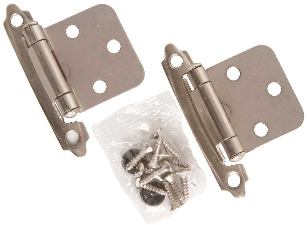 Flush Cabinet Hinge Satin Nickel