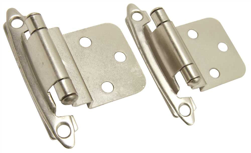 Cabinet Hinge Inset 3-8 In. Satin Nickel