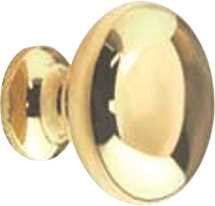 High Density Zinc Cabinet Knob 1-1-4 In. Polished Brass