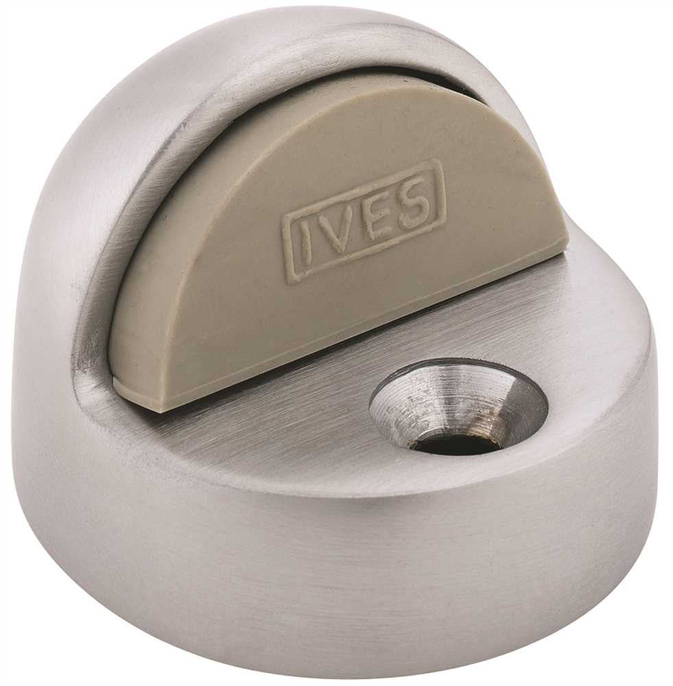 Ives Floor Door Stop, Chrome, 5-32"