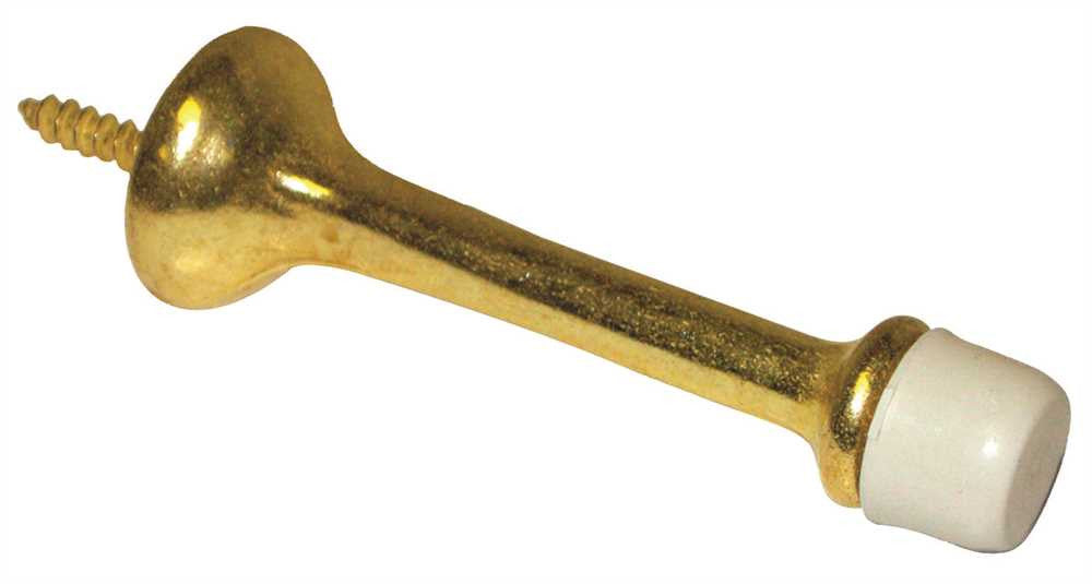 Ives Rigid Door Stop Polish Brass