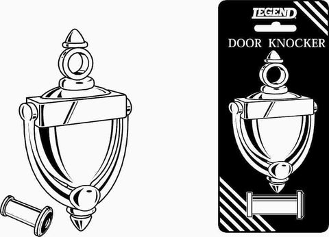 Anvil Mark&reg; Door Knocker With 180 Degree Viewer, Polished Brass