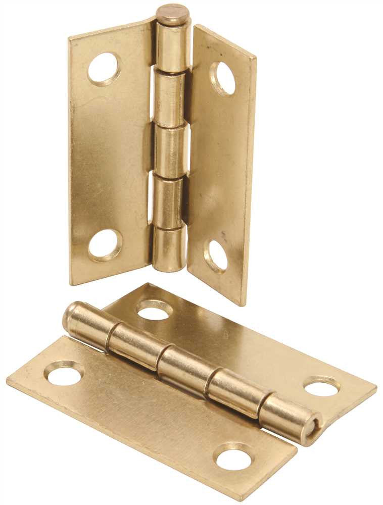 Anvil Mark&reg; Butt Hinge, Square, 2 In., Brass Plated