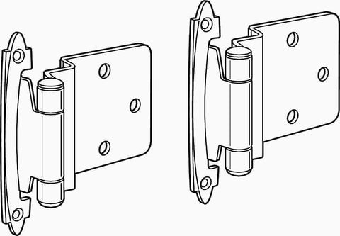 Anvil Mark&reg; 3-8 In. Self Closing Cabinet Hinge 1 Pair Antique Brass