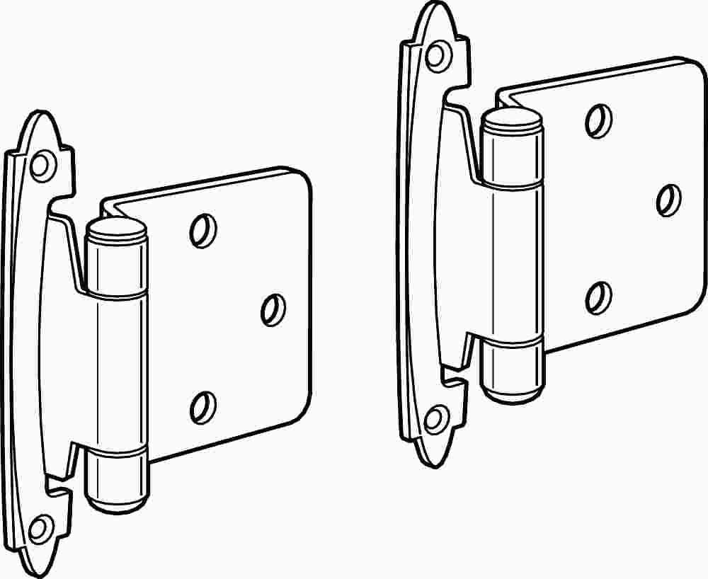 Anvil Mark&reg; Self Closing Flush Hinge Brass