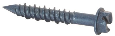 Slotted Hex Head Masonry Fasteners 3-16" X 1-1-4", 100 Per Pack