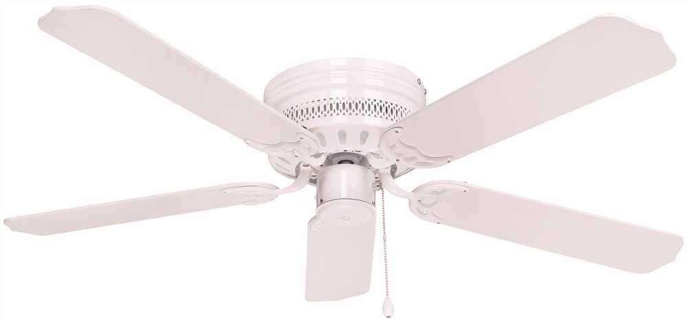 Bala&reg; Light Kit Adaptable Hugger Ceiling Fan, 52 In., With Reversible White And White Washed Blades, White