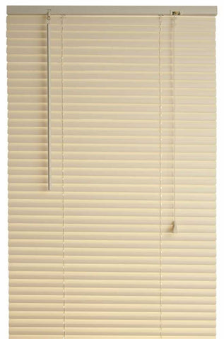 Designer's Touch&trade; 1-inch Vinyl Mini Blinds, Alabaster, 28x72"