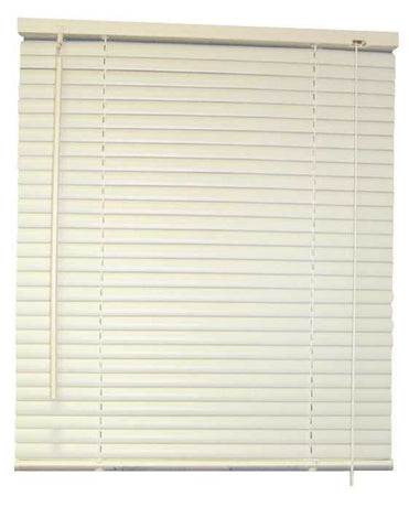 Designer's Touch&trade; 1-inch Vinyl Mini Blinds, Alabaster, 33x72"