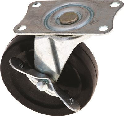 Industrial Swivel Caster With Brake, 4"