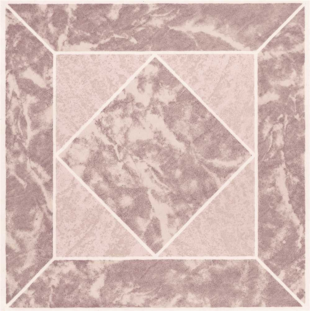 Winton&reg; Self-adhesive Vinyl Floor Tile, Rose Marble, 12x12 In., 1.1 Mm