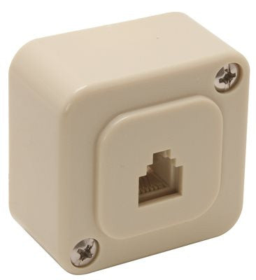 Telephone Surface Mount Jack Beige