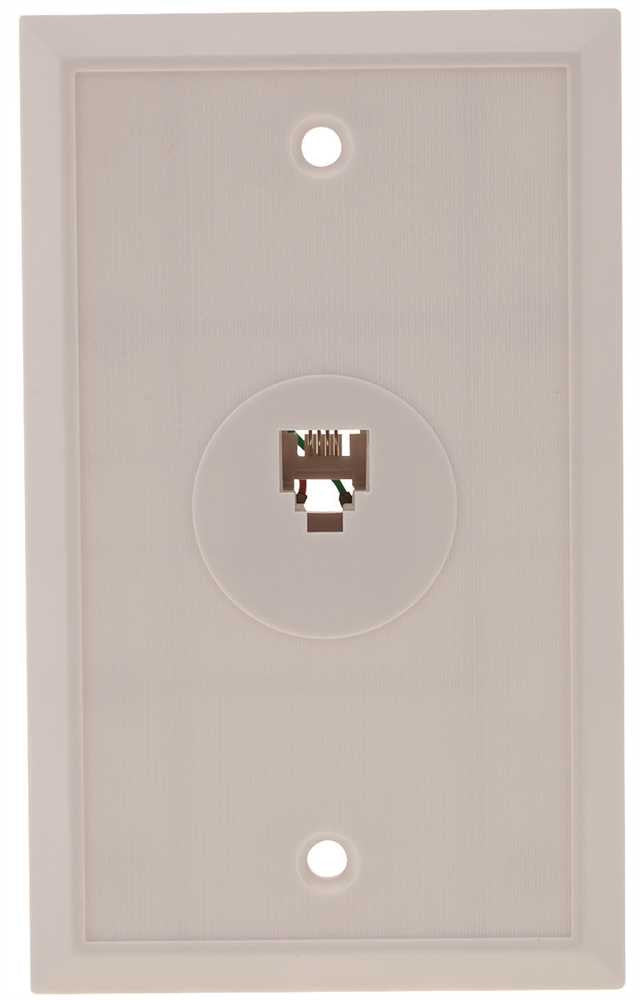 Phone Jack Plate White