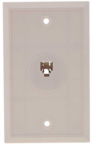 Phone Jack Plate White