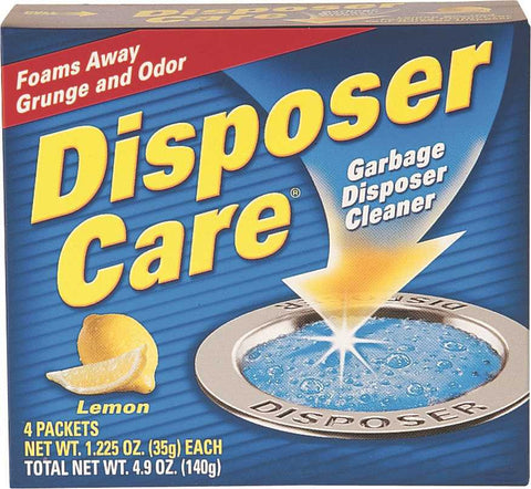 Disposer Care&reg; Garbage Disposal Cleaner, Lemon Scent, 4 Packets Per Box