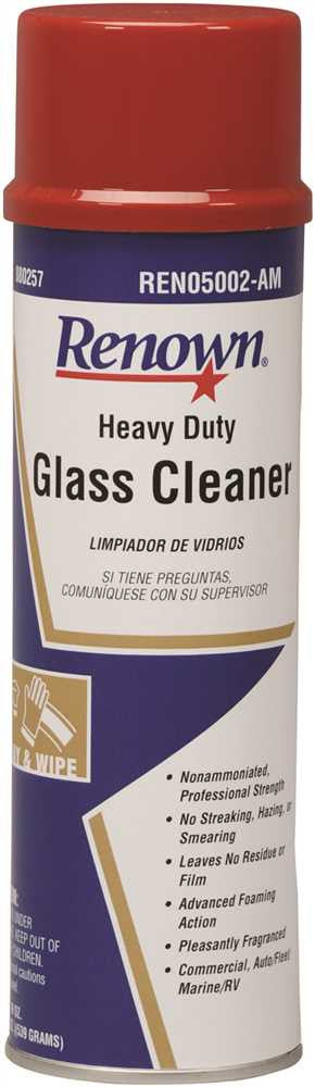 Renown&reg; Heavy-duty Glass Cleaner Aerosol, 19 Oz.