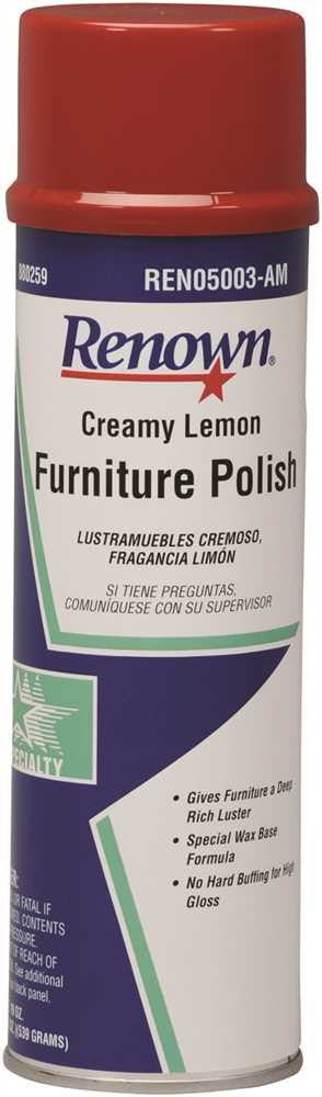 Renown&reg; Furniture Polish Creamy Lemon Aerosol 18 Oz.