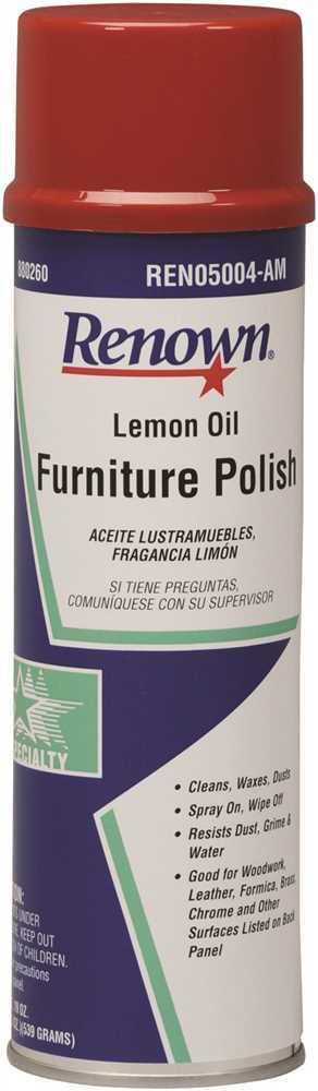 Renown&reg; Lemon Oil Furniture Polish Aerosol 18 0z