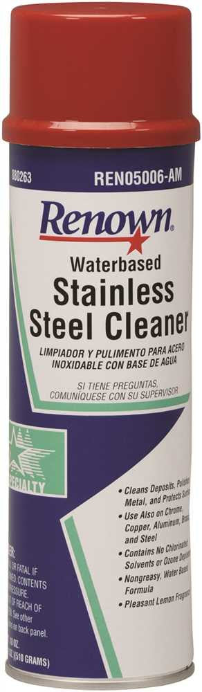 Renown&reg; Stainless Steel Cleaner Water Based Aerosol 18 Oz