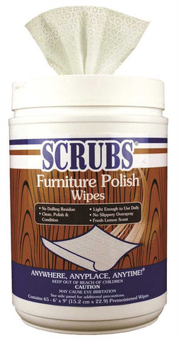 Scrubs Furniture Polish Wipes