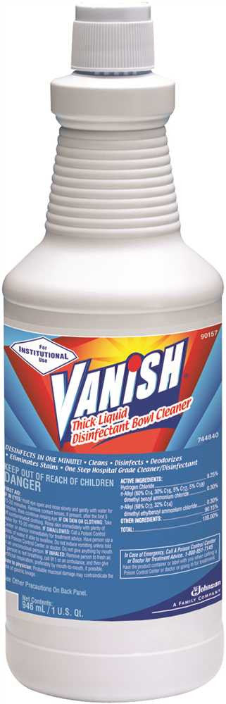 Vanish Toilet Bowl Disinfectant-cleaner, Quart