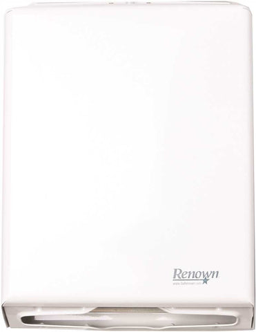 Renown&reg; Metal Combo Folded Hand Towel Dispenser, White