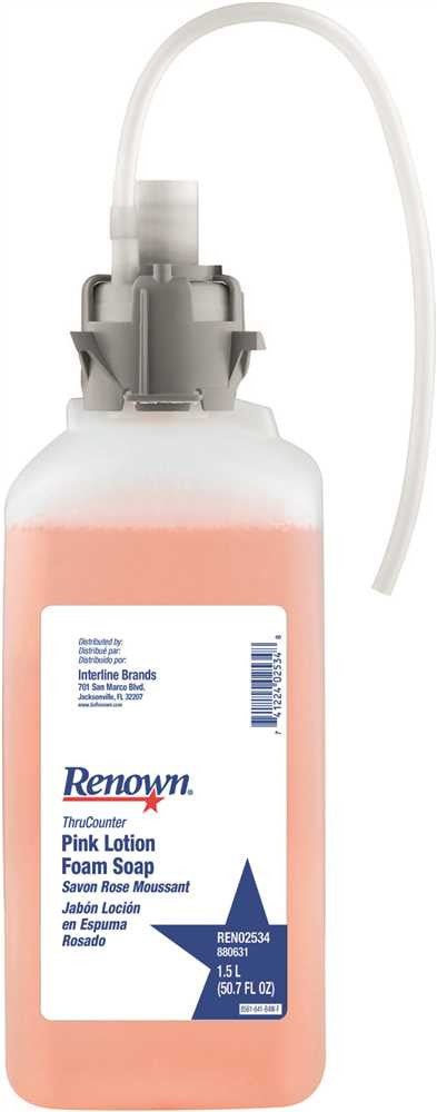 Renown&reg; Counter-mounted Foam Hand Soap Refill, Pink, 1,500ml