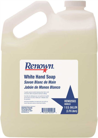 Renown&reg; Lotion Hand Soap, White, 1 Gallon Per Container